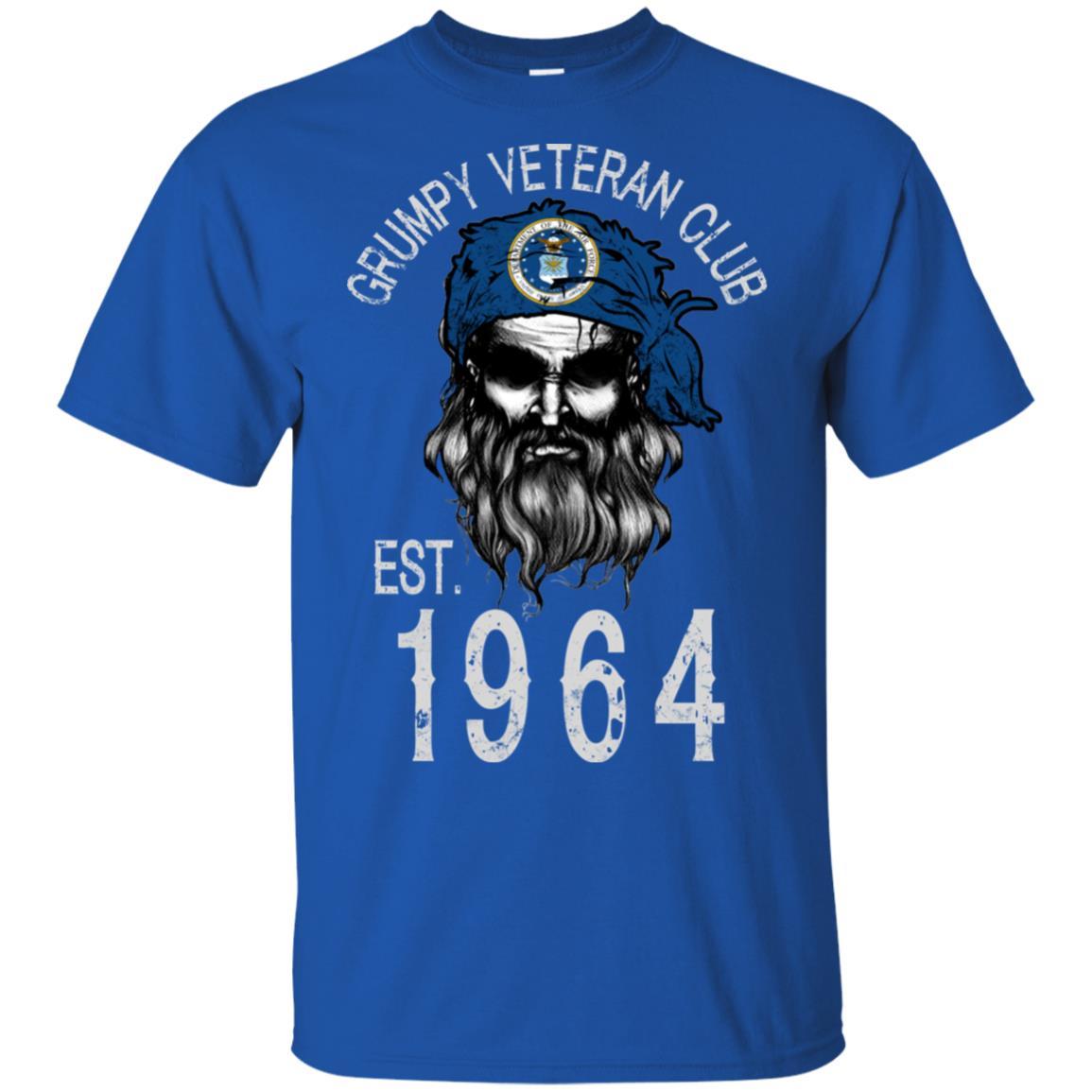 Grumpy Air Force Veteran Club T-Shirt On Front-TShirt-USAF-Veterans Nation