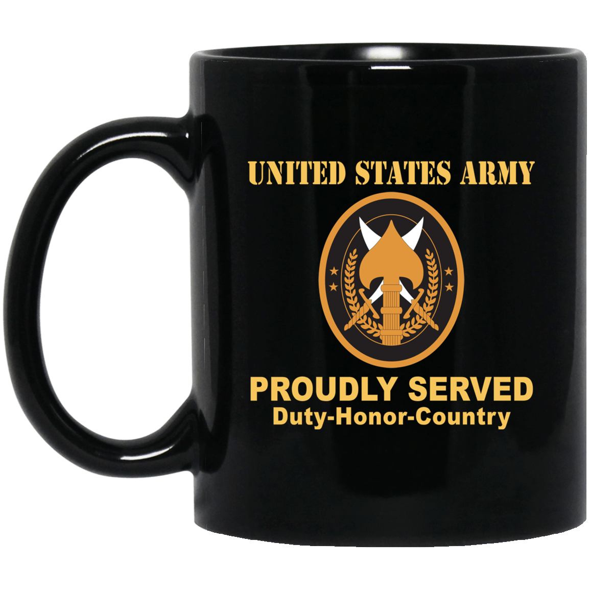 US ARMY SPECIAL OPERATIONS JOINT TASK FORCE OPERATION INHERENT RESOLVE CSIB- 11 oz - 15 oz Black Mug-Mug-Army-CSIB-Veterans Nation