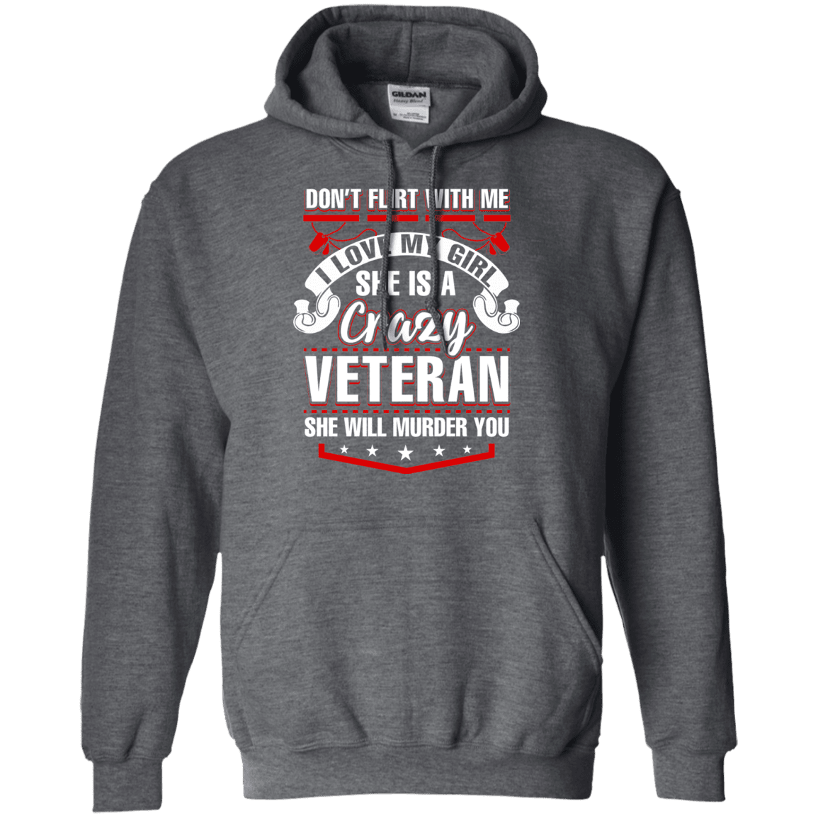 Military T-Shirt "SHE IS A CRAZY VETERAN"-TShirt-General-Veterans Nation