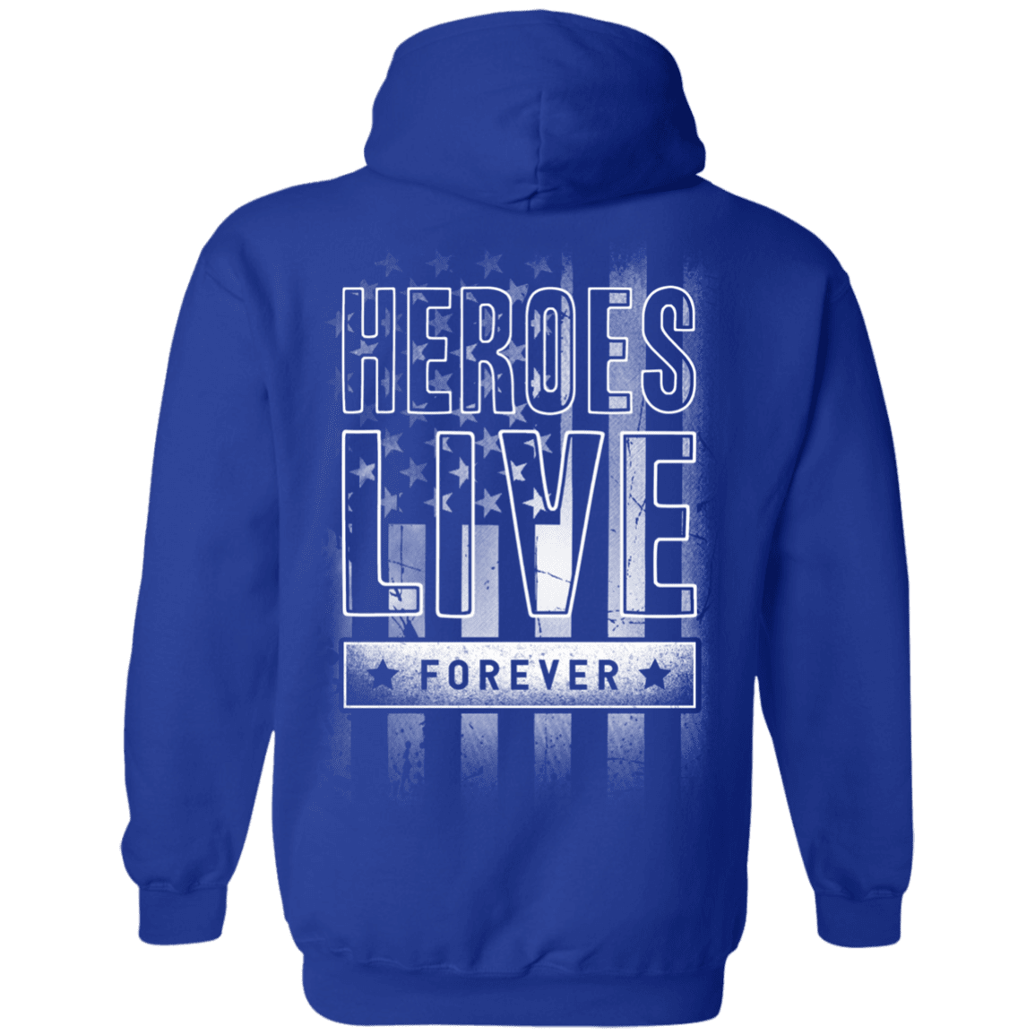 Military T-Shirt "Hero Live Forever" - Men Back-TShirt-General-Veterans Nation