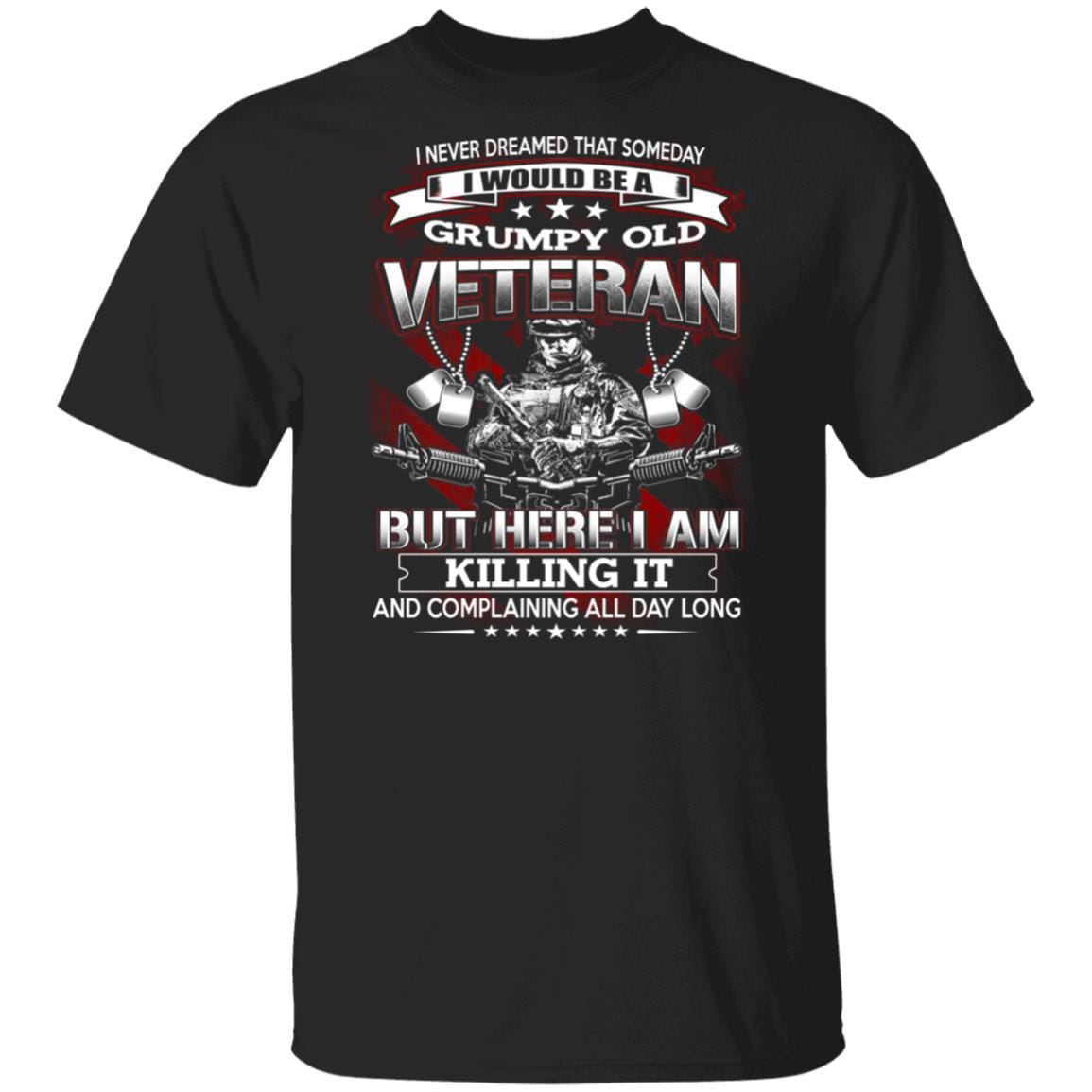 T-Shirt Grumpy Old Veteran Gildan 5.3 oz.-T-Shirts-Veterans Nation