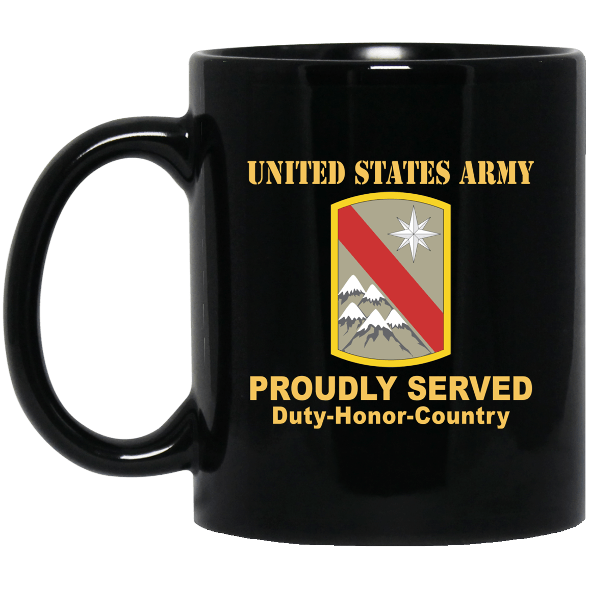 US ARMY 43 SUSTAINMENT BRIGADE- 11 oz - 15 oz Black Mug-Mug-Army-CSIB-Veterans Nation
