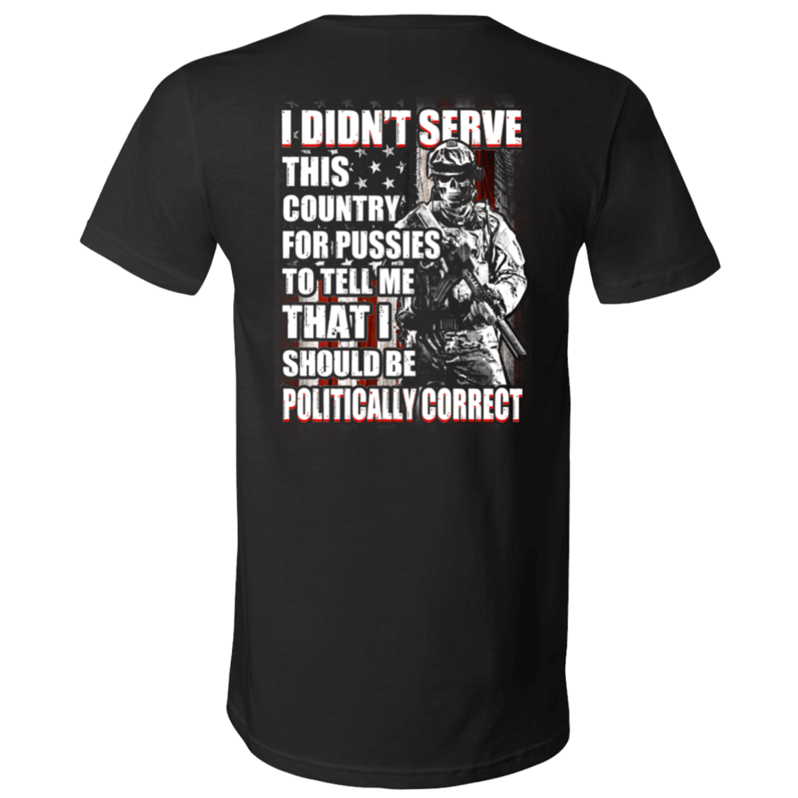 Military T-Shirt "Veteran - I Should Be Politically Correct"-TShirt-General-Veterans Nation