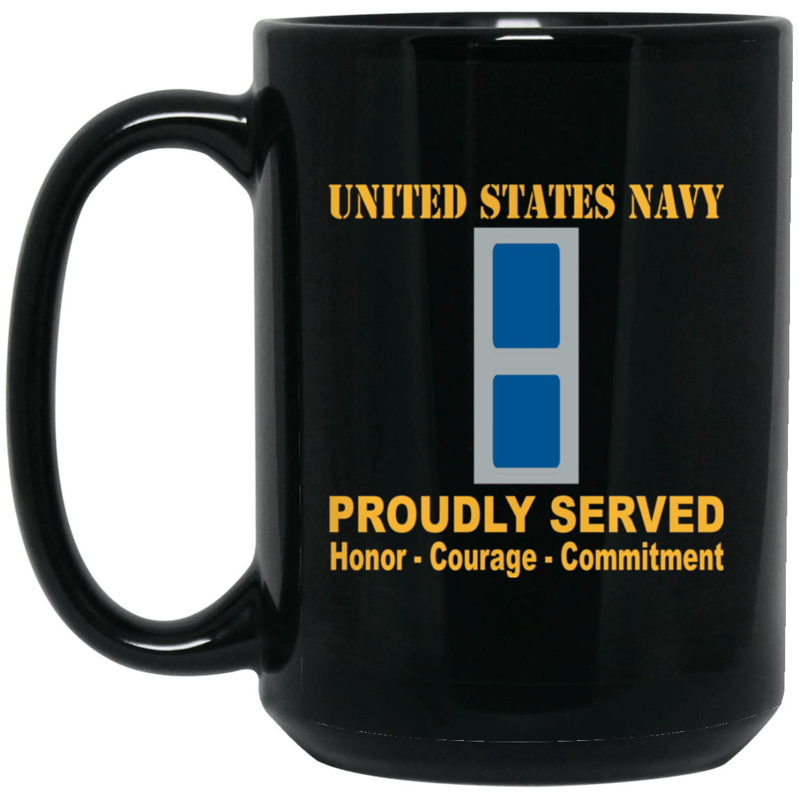 US Navy W-3 Chief Warrant Officer 3 W3 CW3 Warrant Officer Black Mug 11 oz - 15 oz-Mug-Navy-Officer-Veterans Nation