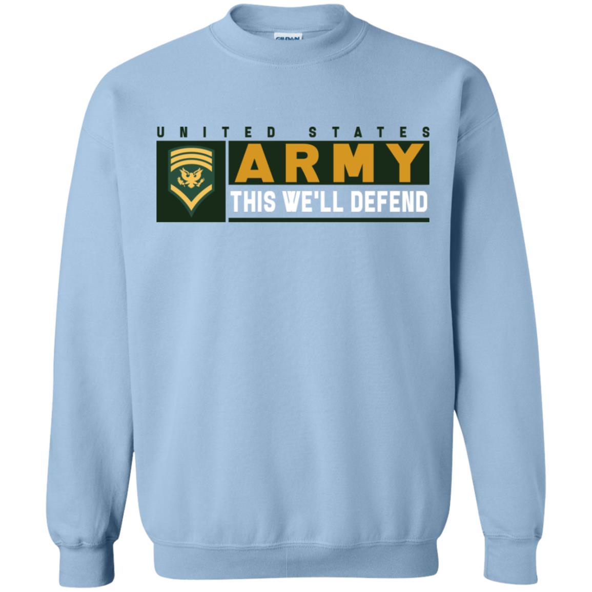 US Army E-8 SPC This We Will Defend Long Sleeve - Pullover Hoodie-TShirt-Army-Veterans Nation