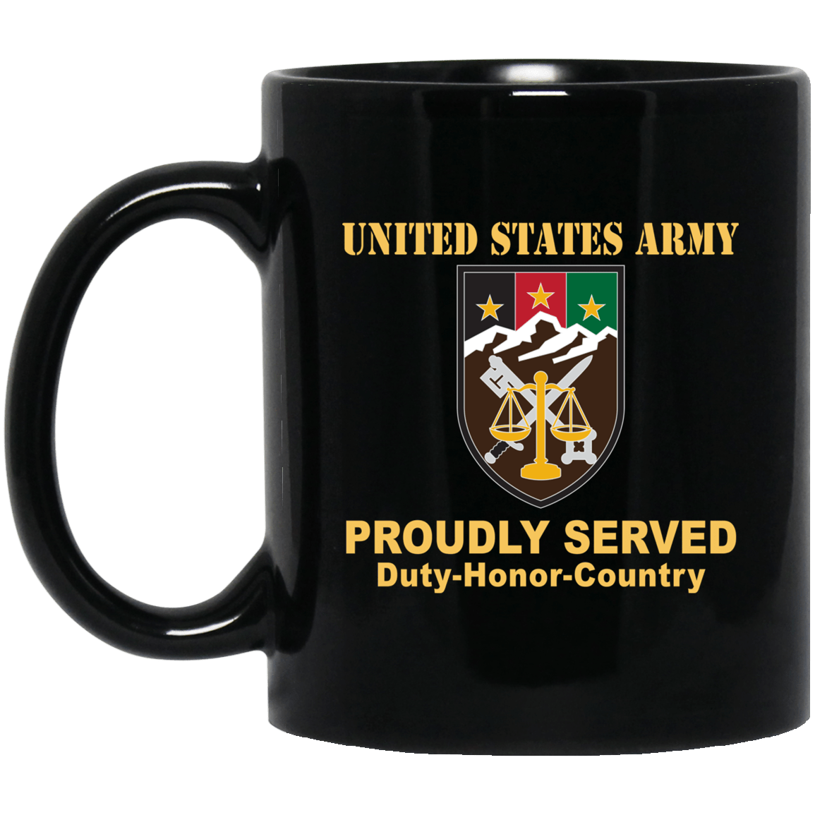 US ARMY CSIB UNITED STATES ARMY ELEMENT COMBINED JOINT INTERAGENCY TASK FORCE 435- 11 oz - 15 oz Black Mug-Mug-Army-CSIB-Veterans Nation