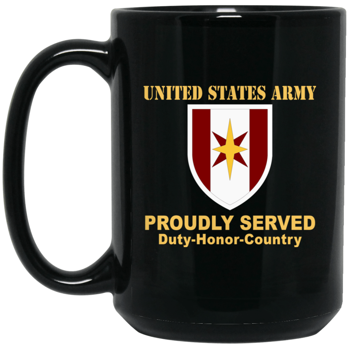 US ARMY 44 MEDICAL BRIGADE- 11 oz - 15 oz Black Mug-Mug-Army-CSIB-Veterans Nation
