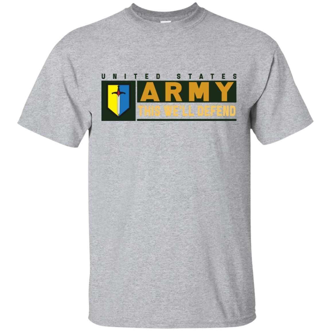 US Army 1ST MANEUVER ENHANCEMENT BRIGADE- This We'll Defend T-Shirt On Front For Men-TShirt-Army-Veterans Nation