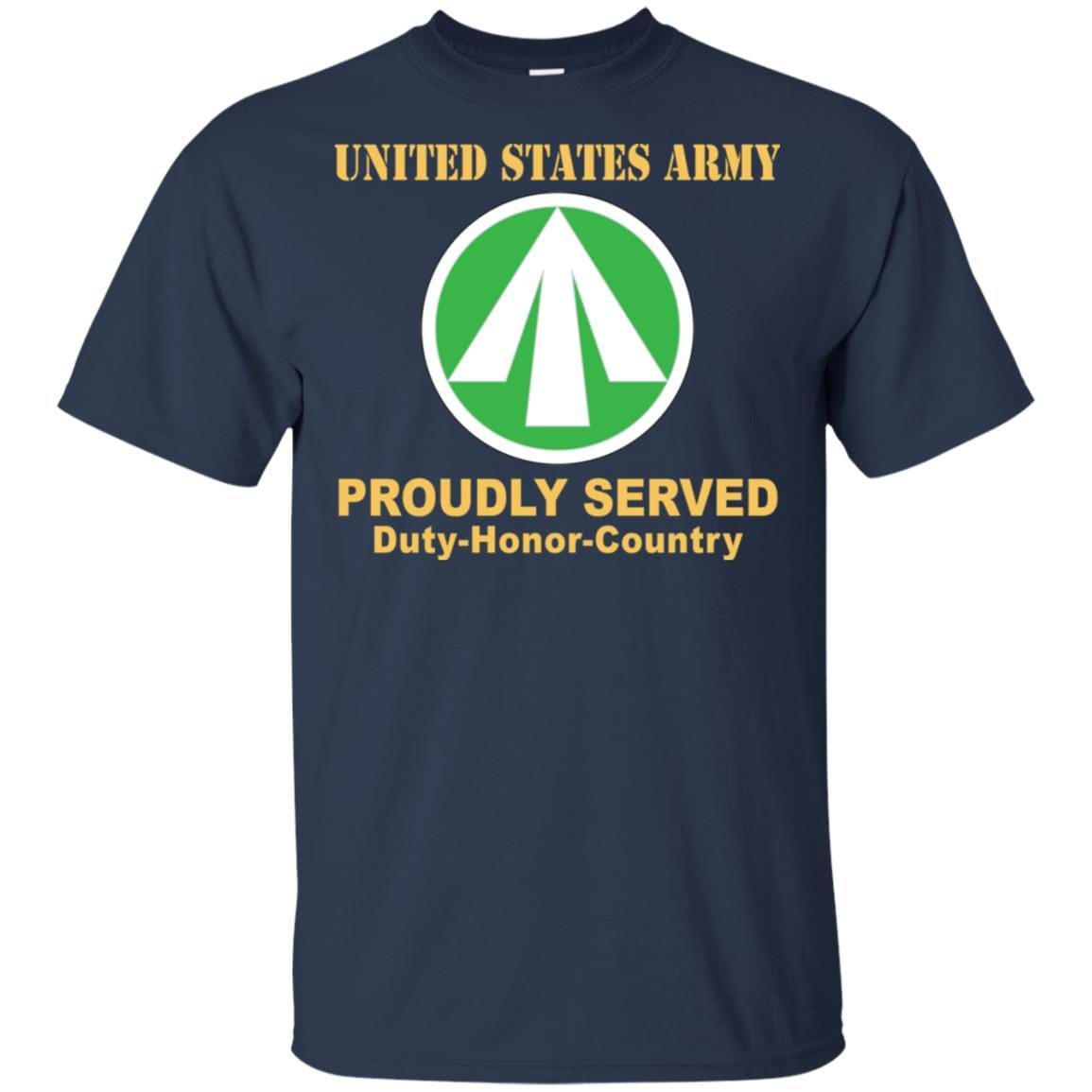 US ARMY CSIB MILITARY SURFACE DEPLOYMENT AND DISTRIBUTION COMMAND- Proudly Served T-Shirt On Front For Men-TShirt-Army-Veterans Nation