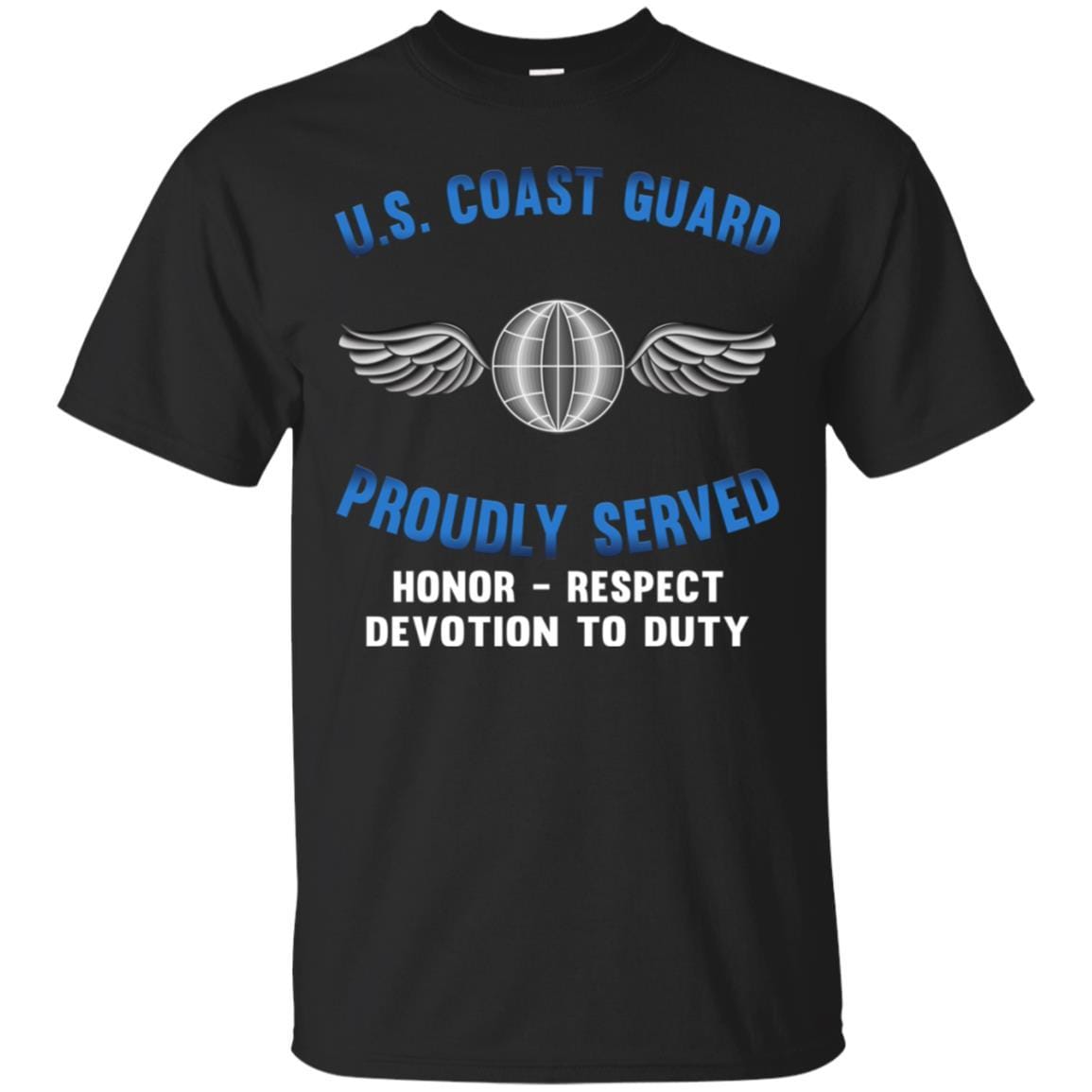 US Coast Guard Aviation Electricians Mate AE Logo Proudly Served T-Shirt For Men On Front-TShirt-USCG-Veterans Nation