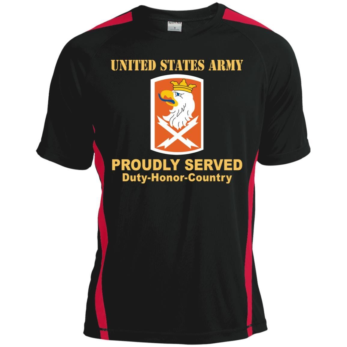 US ARMY 22ND SIGNAL BRIGADE- Proudly Served T-Shirt On Front For Men-TShirt-Army-Veterans Nation