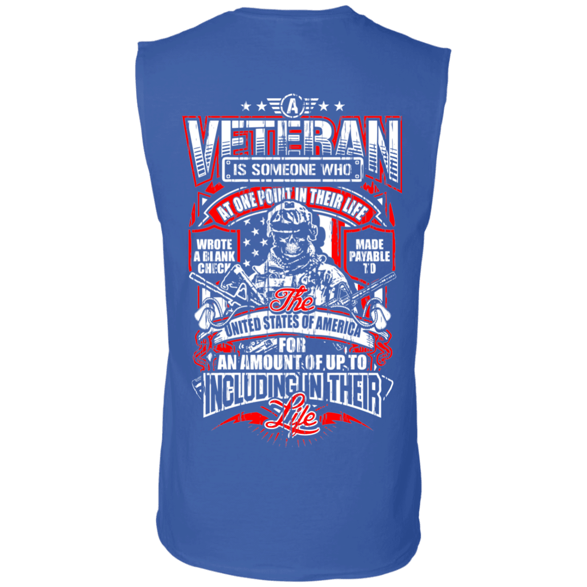 Military T-Shirt "A Veteran" Men Back-TShirt-General-Veterans Nation