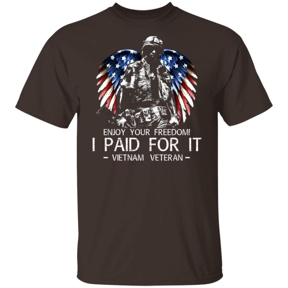 T-Shirt Vietnam Veteran - Enjoy your freedom I paid for it On Front-T-Shirts-Veterans Nation