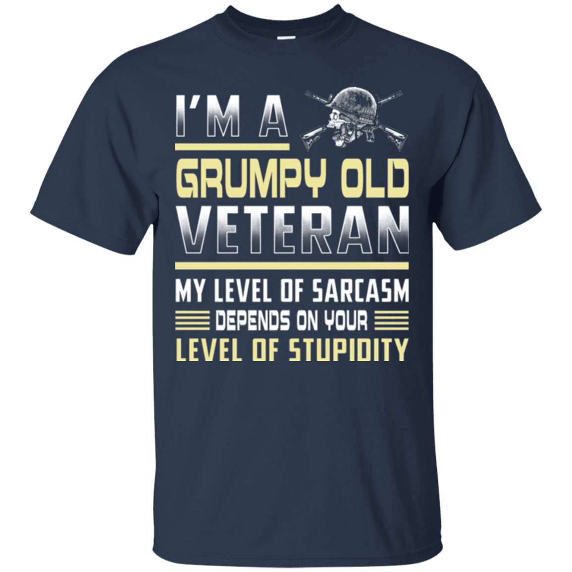 Military T-Shirt "Grumpy Old Veteran - Women" Front-TShirt-General-Veterans Nation