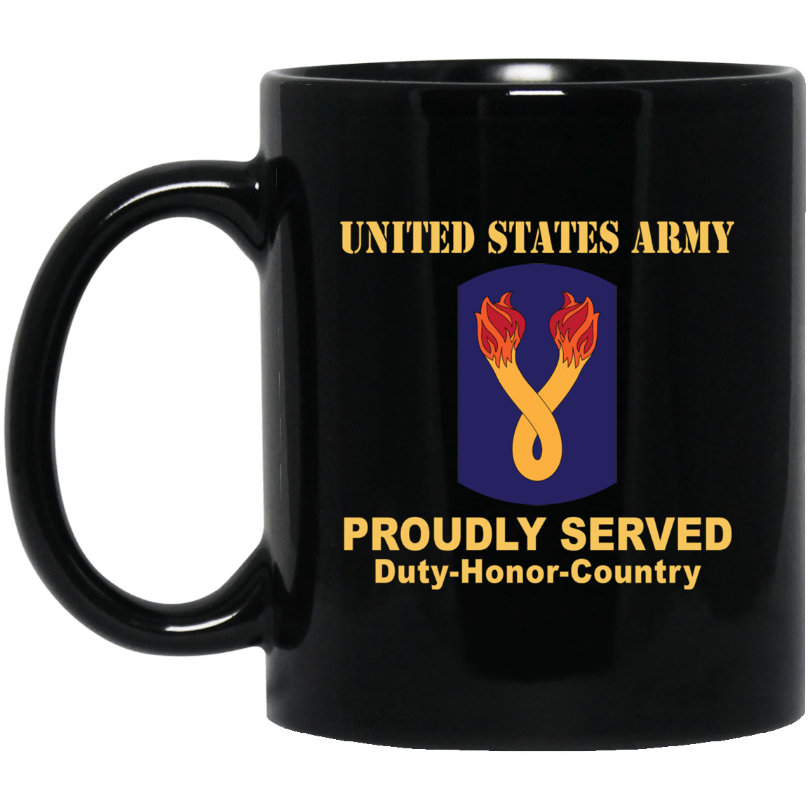 US ARMY 196TH INFANTRY BRIGADE- 11 oz - 15 oz Black Mug-Mug-Army-CSIB-Veterans Nation