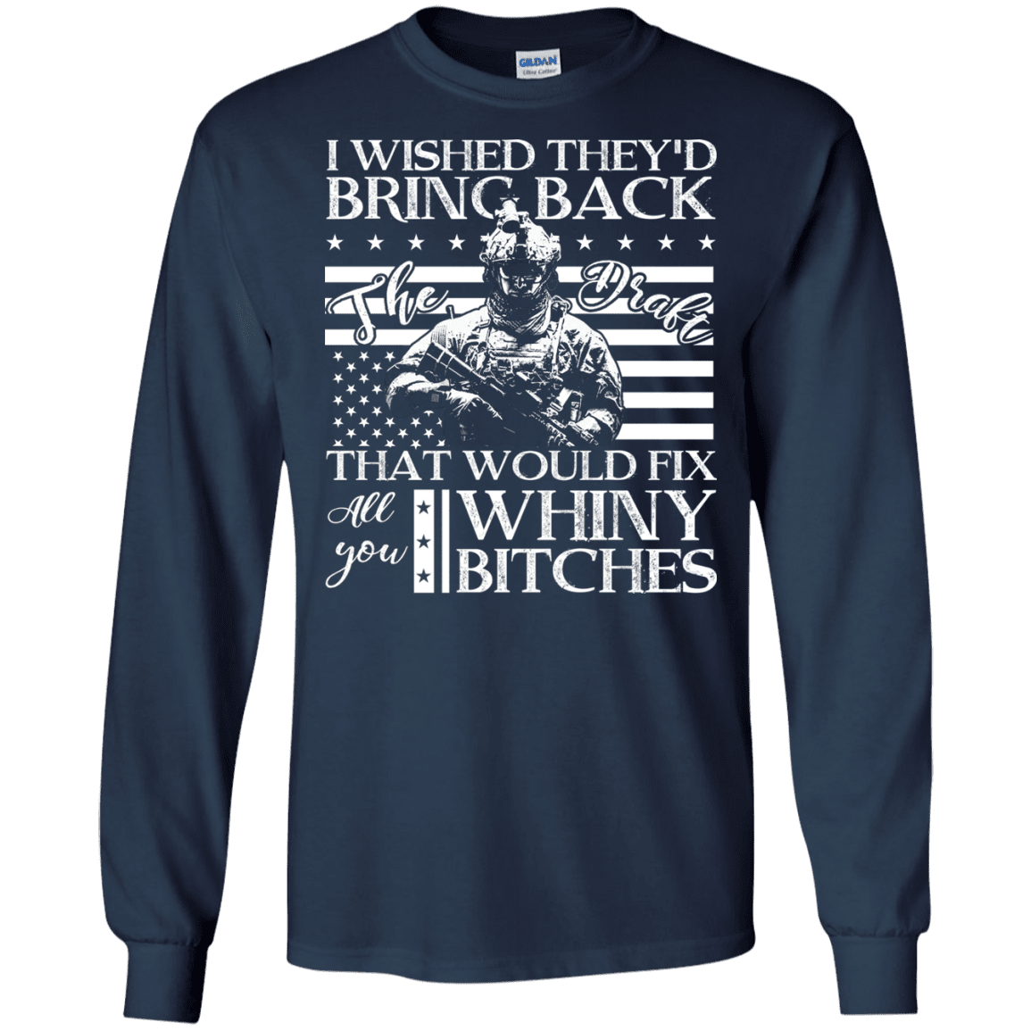 Military T-Shirt "I Wished They'd Bring Back Veteran" Front-TShirt-General-Veterans Nation