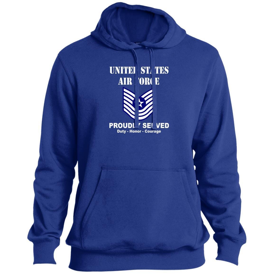 US Air Force E-7 Old Style E7 Noncommissioned Officer Ranks Sport-Tek Tall Pullover Hoodie - T-Shirt-TShirt-USAF-Veterans Nation