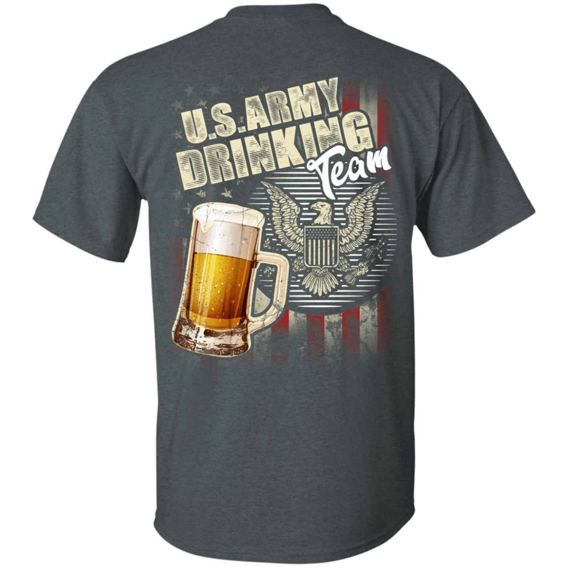 US Army Drinking Bear Team Back T Shirts-TShirt-Army-Veterans Nation