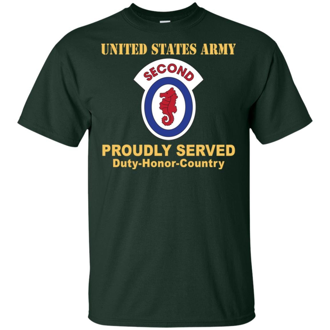 US ARMY 2ND ENGINEER BRIGADE- Proudly Served T-Shirt On Front For Men-TShirt-Army-Veterans Nation