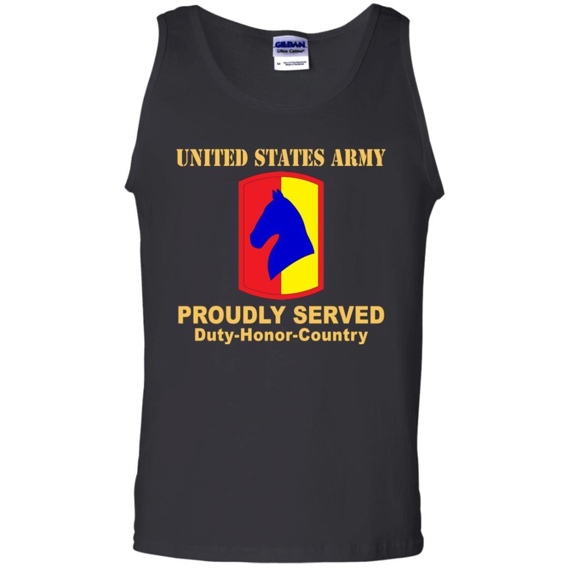 US ARMY 138TH FIRES BRIGADE- Proudly Served T-Shirt On Front For Men-TShirt-Army-Veterans Nation