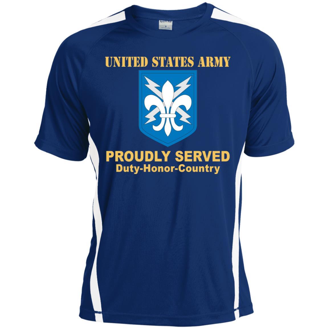 US ARMY 205TH MILITARY INTELLIGENCE BRIGADE- Proudly Served T-Shirt On Front For Men-TShirt-Army-Veterans Nation