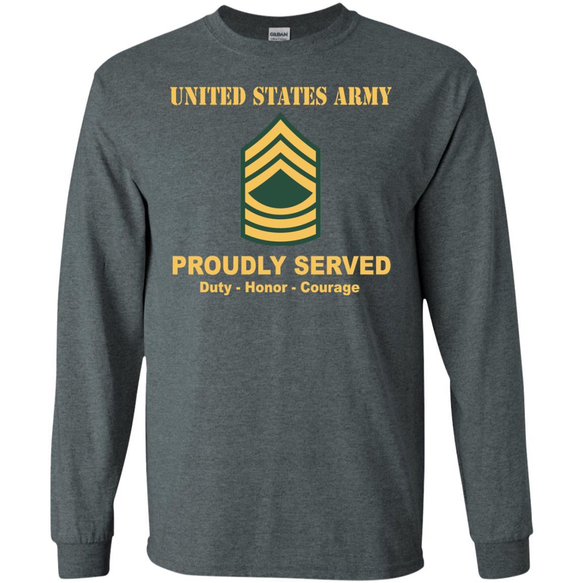 US Army E-8 Master Sergeant E8 MSG Noncommissioned Officer Ranks Men Front Shirt US Army Rank-TShirt-Army-Veterans Nation