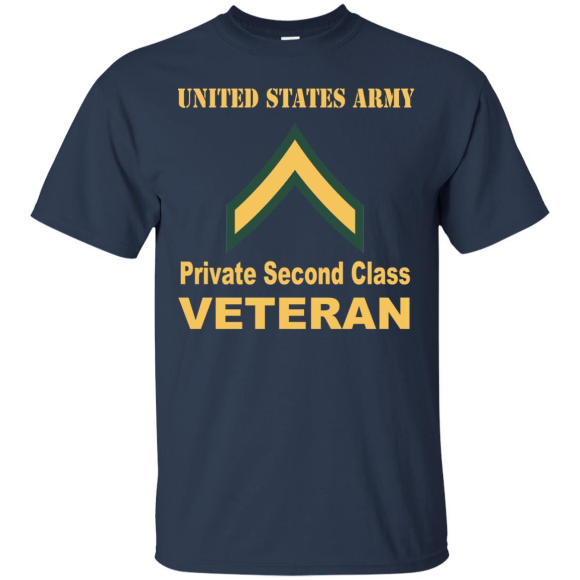 Army E-2 PV2 E2 Private Second Class Enlisted Soldier Veteran Men T Shirt On Front-TShirt-Army-Veterans Nation