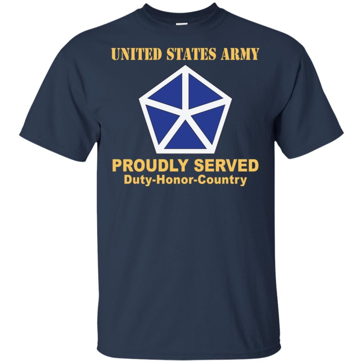 US ARMY 5TH CORPS- Proudly Served T-Shirt On Front For Men-TShirt-Army-Veterans Nation