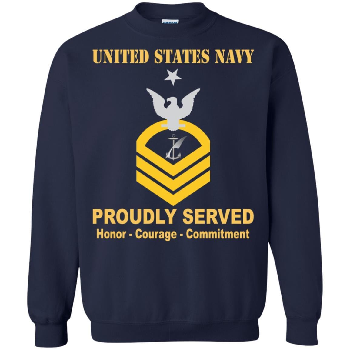 Navy Counselor Navy NC E-8 Rating Badges Proudly Served T-Shirt For Men On Front-TShirt-Navy-Veterans Nation