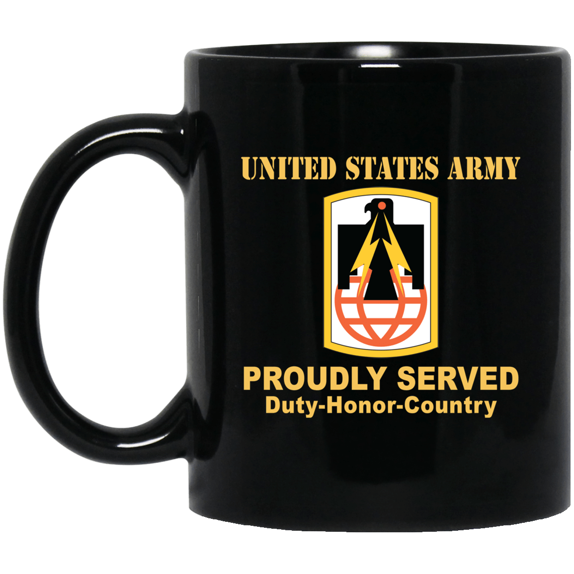 US ARMY 11TH SIGNAL BRIGADE- 11 oz - 15 oz Black Mug-Mug-Army-CSIB-Veterans Nation