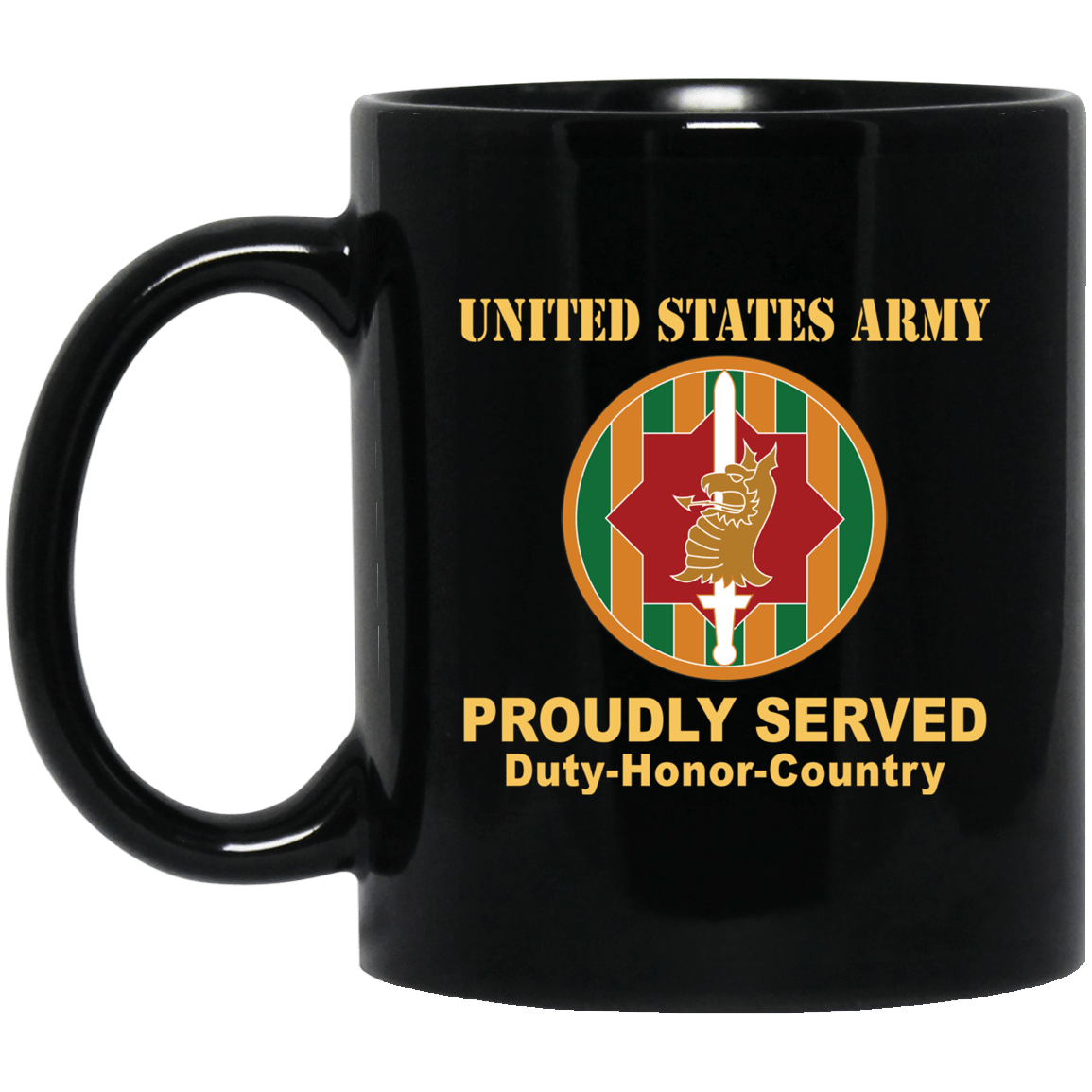 US ARMY 89TH MILITARY POLICE BRIGADE - 11 oz - 15 oz Black Mug-Mug-Army-CSIB-Veterans Nation