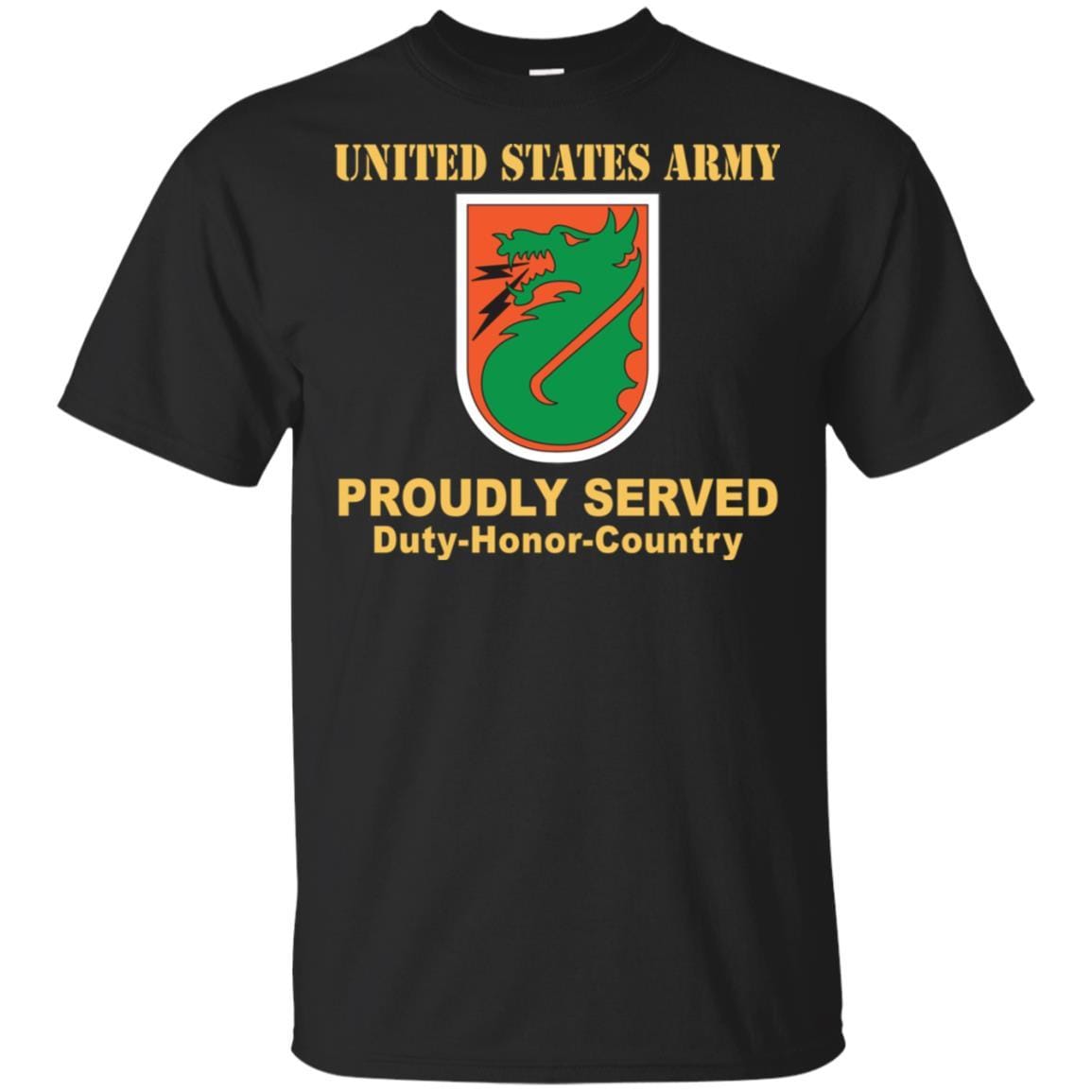 US ARMY 5TH SIGNAL COMMAND- Proudly Served T-Shirt On Front For Men-TShirt-Army-Veterans Nation