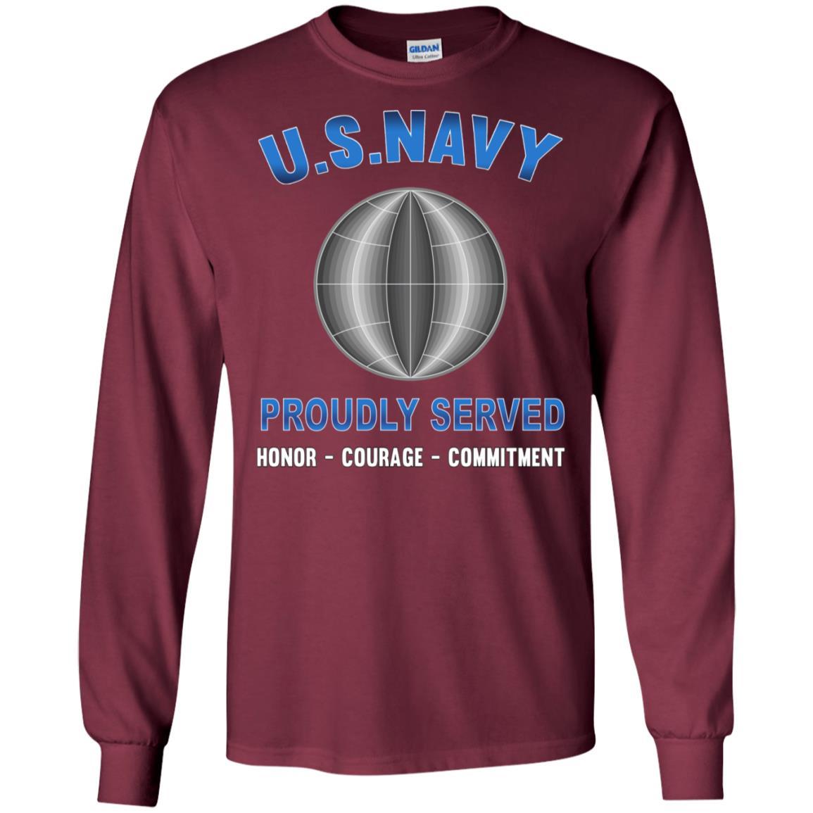 U.S Navy Electrician's mate Navy EM - Proudly Served T-Shirt For Men On Front-TShirt-Navy-Veterans Nation