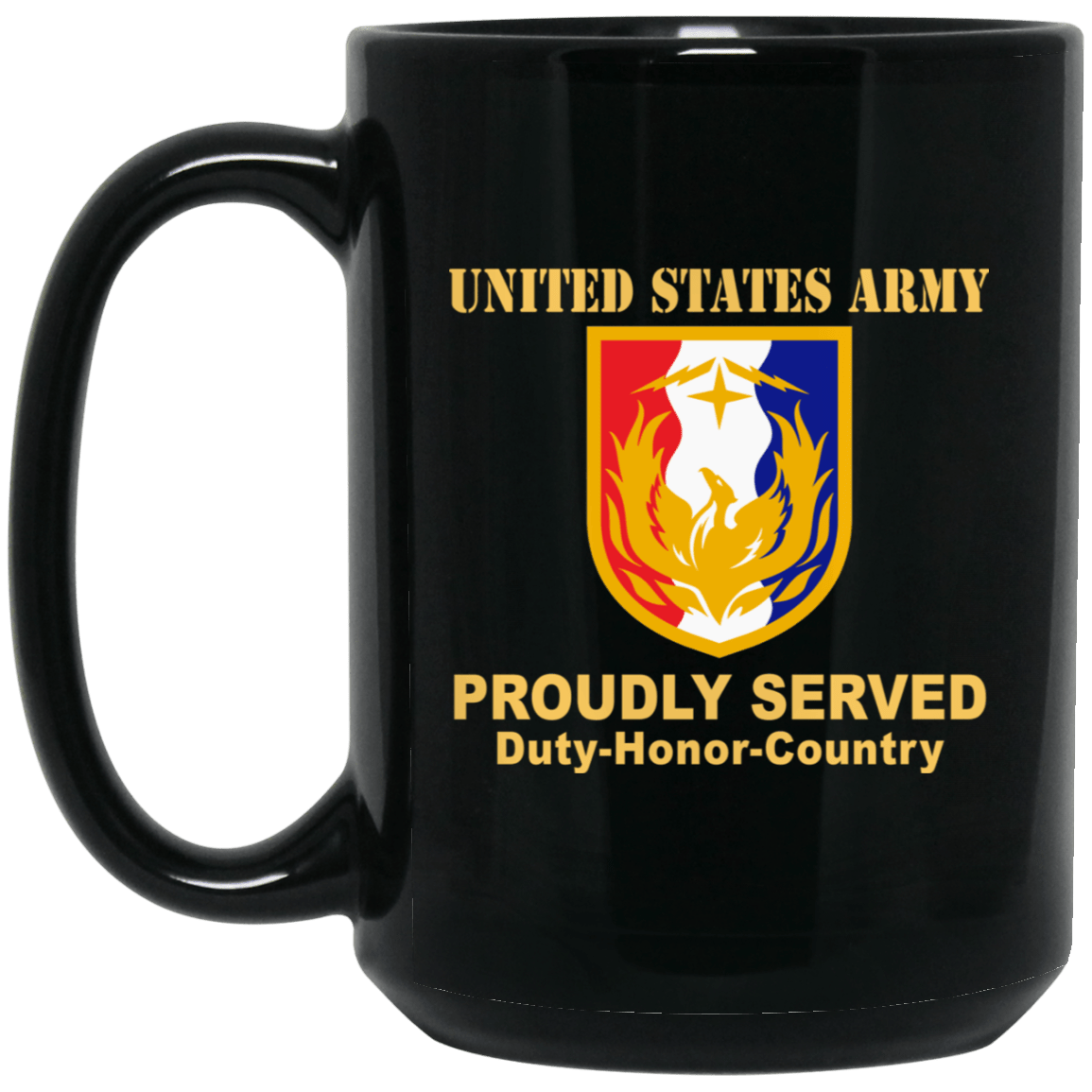 US ARMY 36TH SUSTAINMENT BRIGADE - 11 oz - 15 oz Black Mug-Mug-Army-CSIB-Veterans Nation