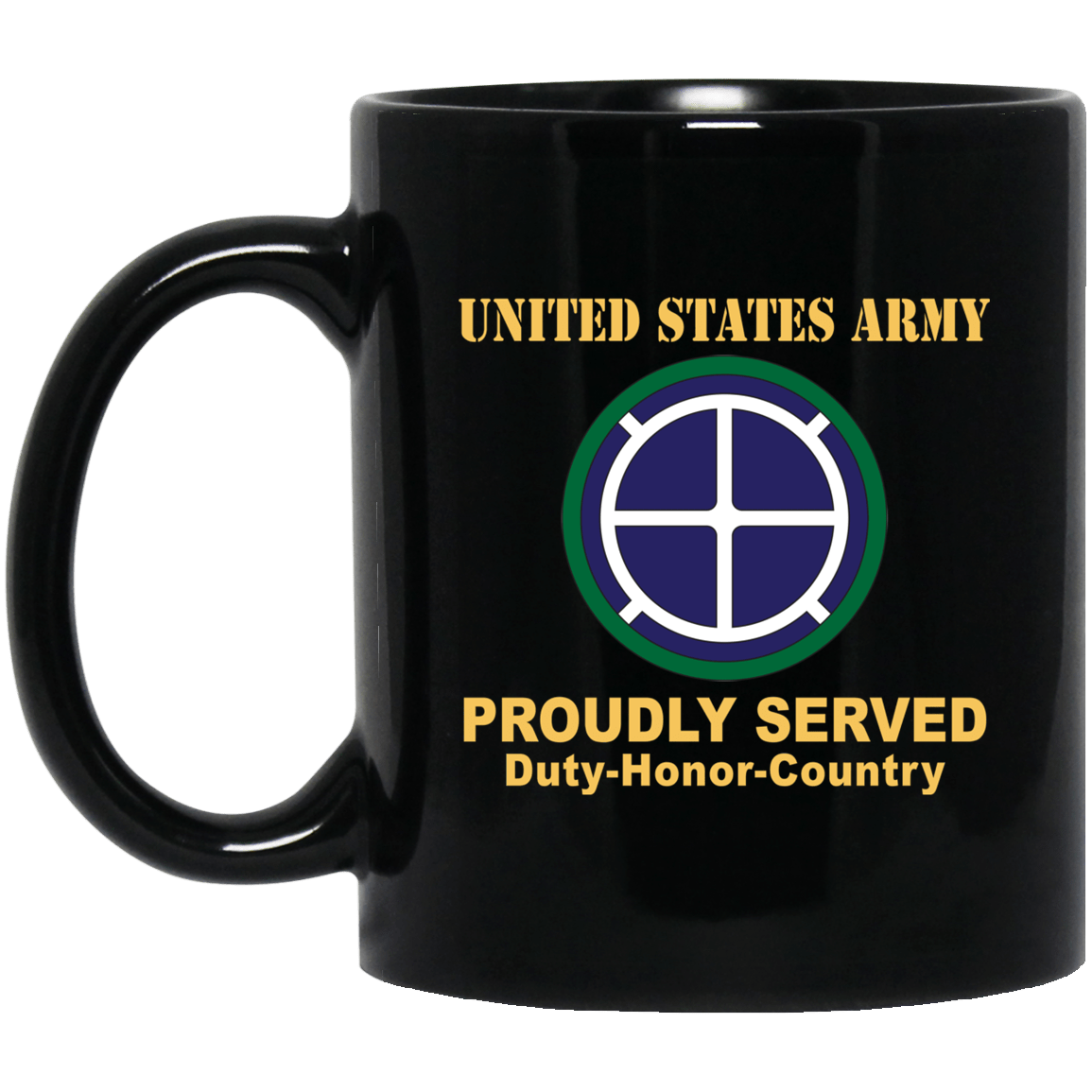 US ARMY 35TH INFANTRY DIVISION - 11 oz - 15 oz Black Mug-Mug-Army-CSIB-Veterans Nation