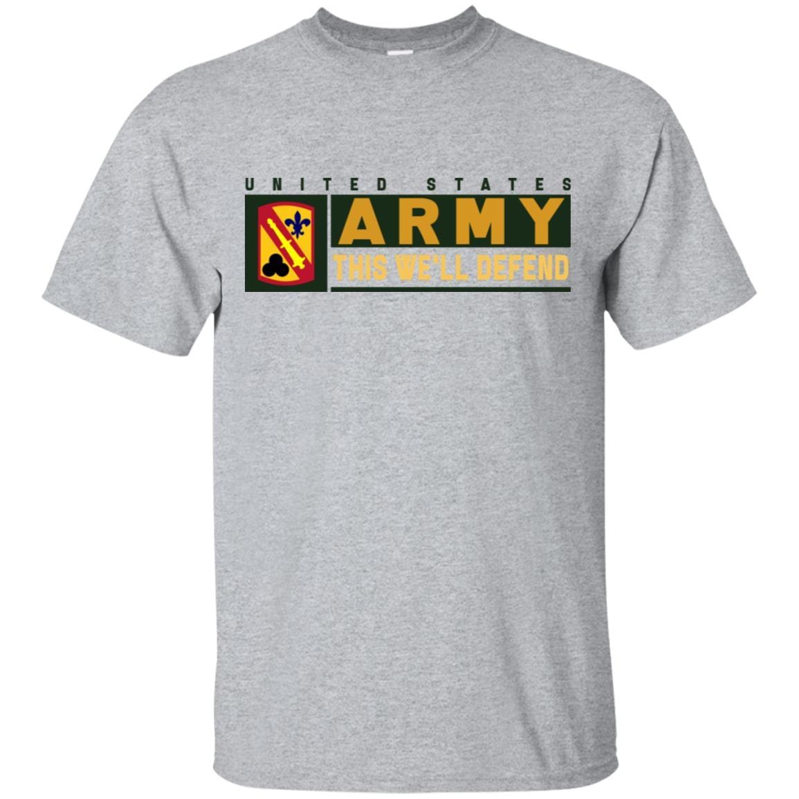 US Army 42 FIELD ARTILLERY BRIGADE- This We'll Defend T-Shirt On Front For Men-TShirt-Army-Veterans Nation