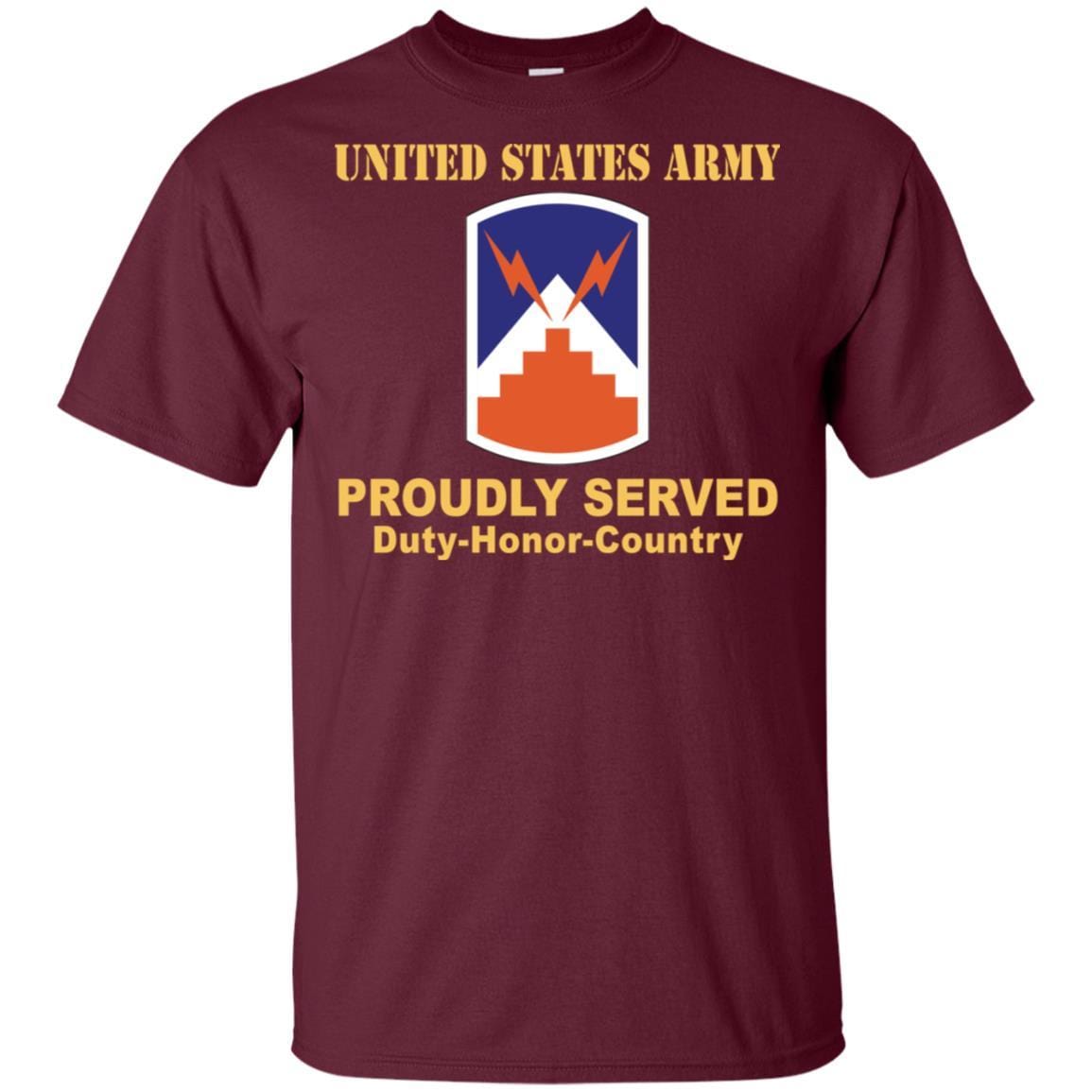 US ARMY 7TH SIGNAL BRIGADE- Proudly Served T-Shirt On Front For Men-TShirt-Army-Veterans Nation