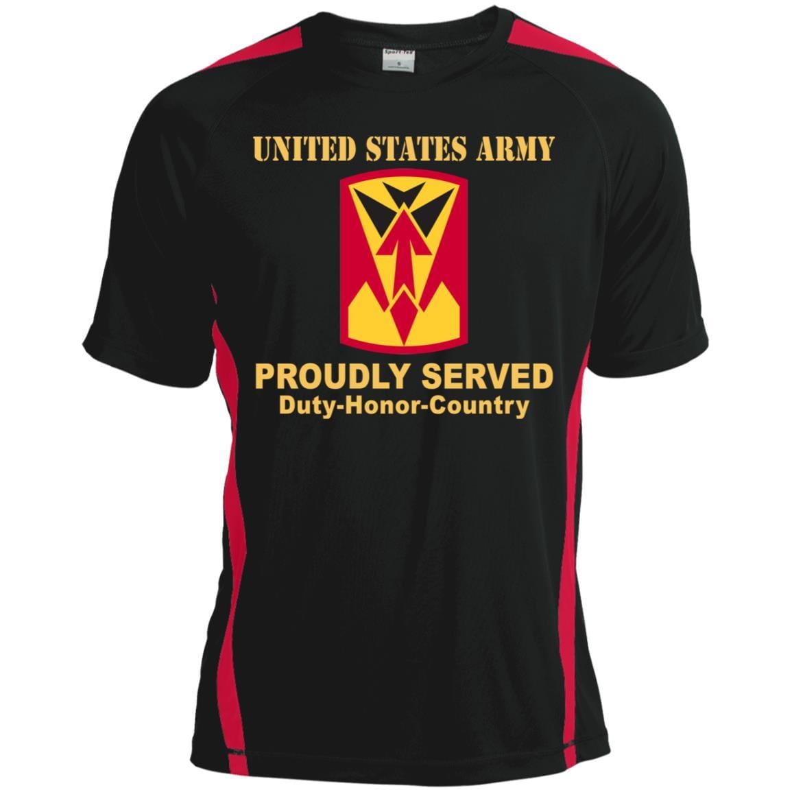 US ARMY 35TH AIR DEFENSE ARTILLERY BRIGADE CSIB - Proudly Served T-Shirt On Front For Men-TShirt-Army-Veterans Nation