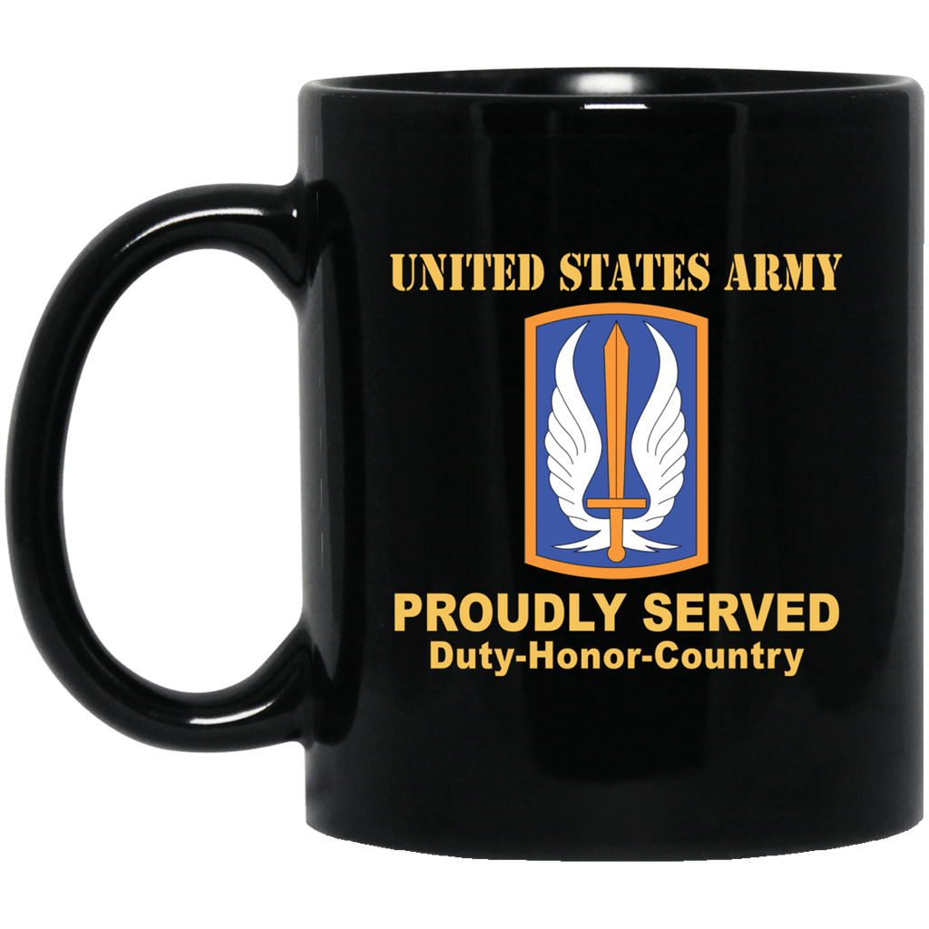 US ARMY 17TH AVIATION BRIGADE- 11 oz - 15 oz Black Mug-Mug-Army-CSIB-Veterans Nation