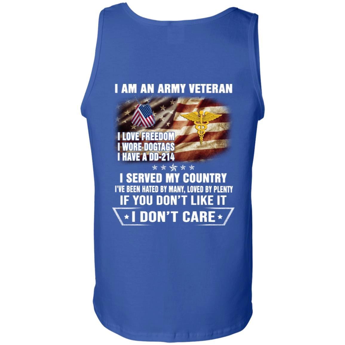 T-Shirt "I Am An Army Medical Corps Veteran" On Back-TShirt-Army-Veterans Nation