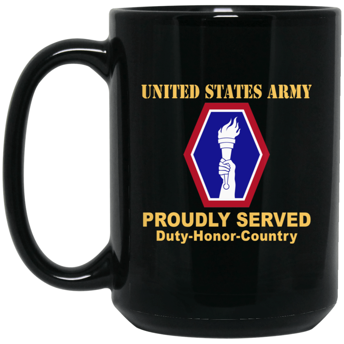 US ARMY 442 INFANTRY REGIMENT- 11 oz - 15 oz Black Mug-Mug-Army-CSIB-Veterans Nation