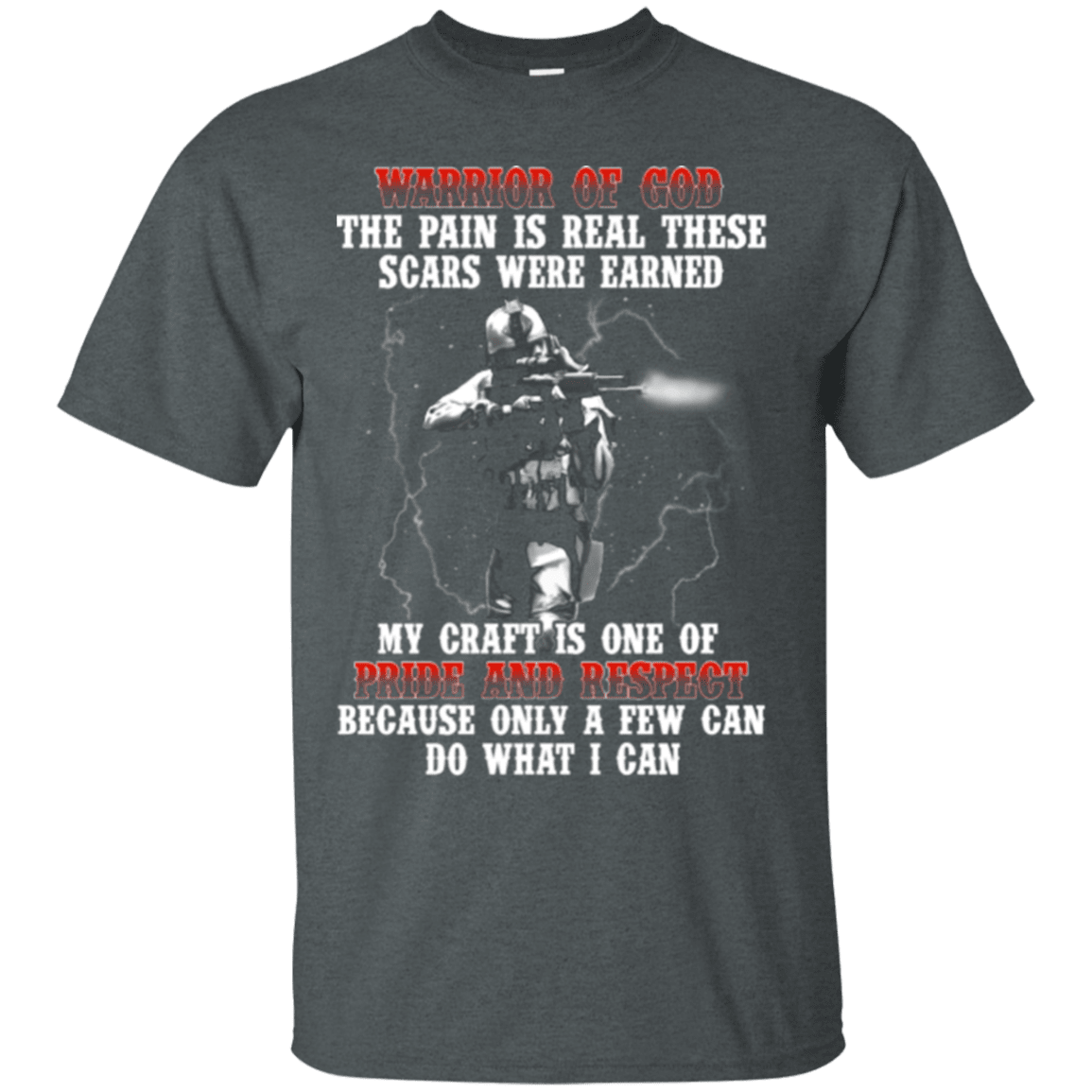 Military T-Shirt "WARRIOR OF GOD"-TShirt-General-Veterans Nation