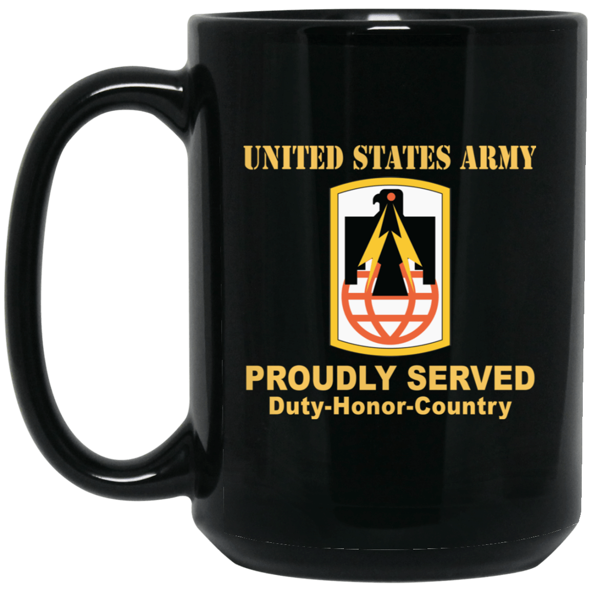 US ARMY 11TH SIGNAL BRIGADE- 11 oz - 15 oz Black Mug-Mug-Army-CSIB-Veterans Nation