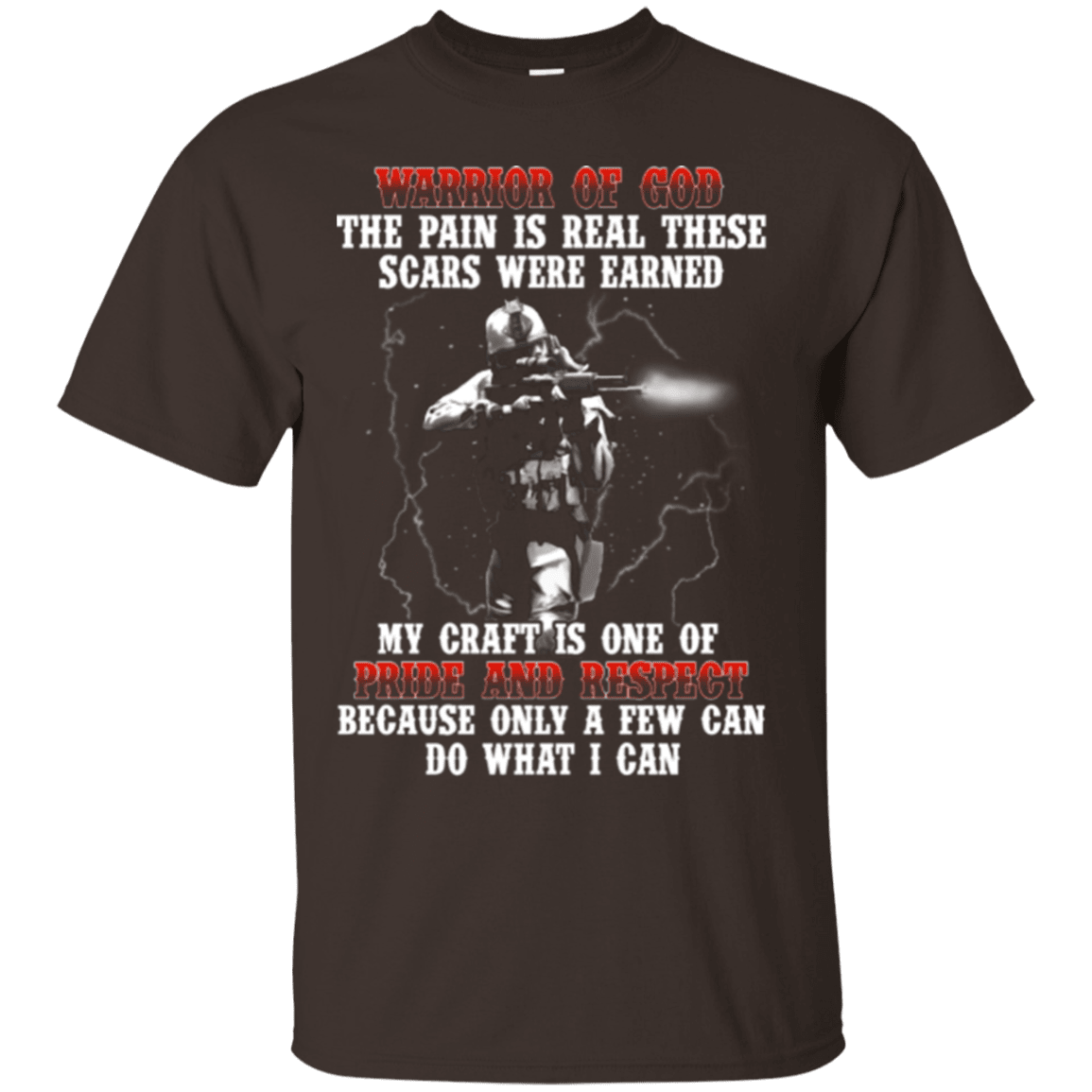 Military T-Shirt "WARRIOR OF GOD"-TShirt-General-Veterans Nation