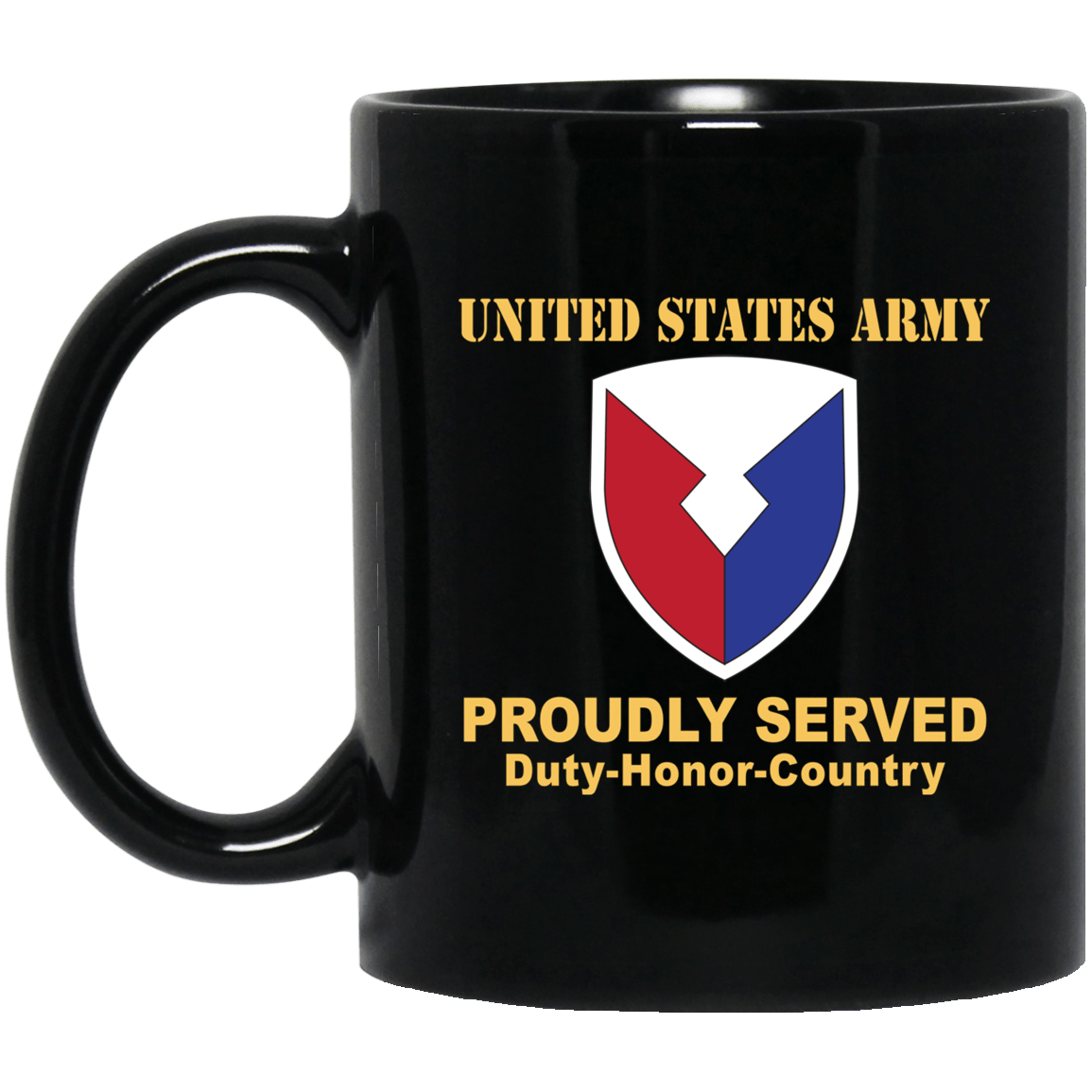 US ARMY CSIB MATERIEL COMMAND- 11 oz - 15 oz Black Mug-Mug-Army-CSIB-Veterans Nation