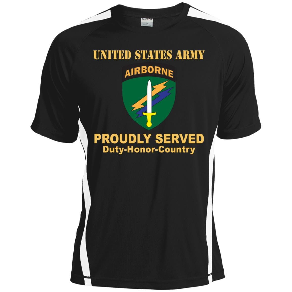 US ARMY CSIB CIVIL AFFAIRS AND PSYCHOLOGICAL OPERATIONS COMMAND- Proudly Served T-Shirt On Front For Men-TShirt-Army-Veterans Nation