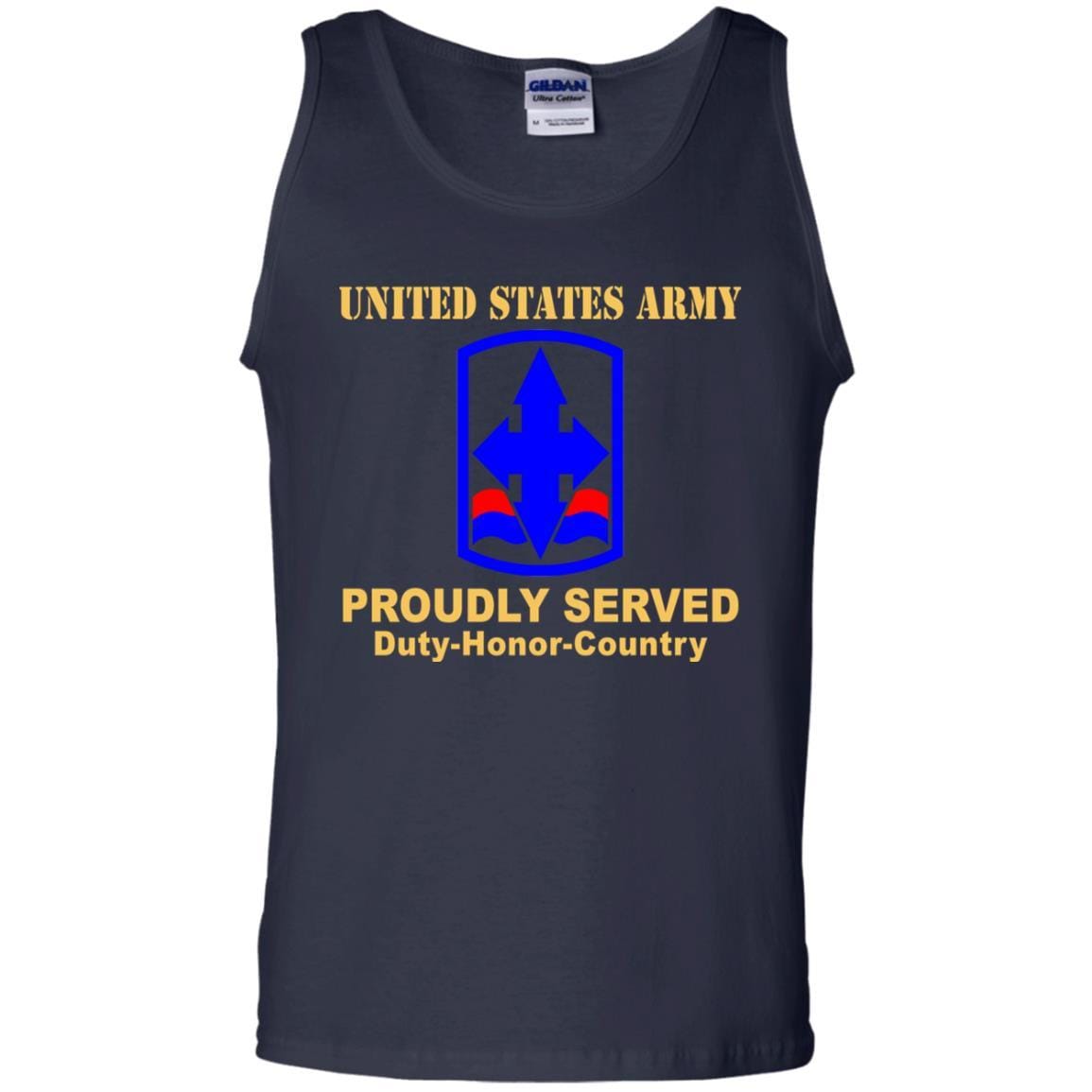 US ARMY 29TH INFANTRY BRIGADE COMBAT TEAM CSIB - Proudly Served T-Shirt On Front For Men-TShirt-Army-Veterans Nation