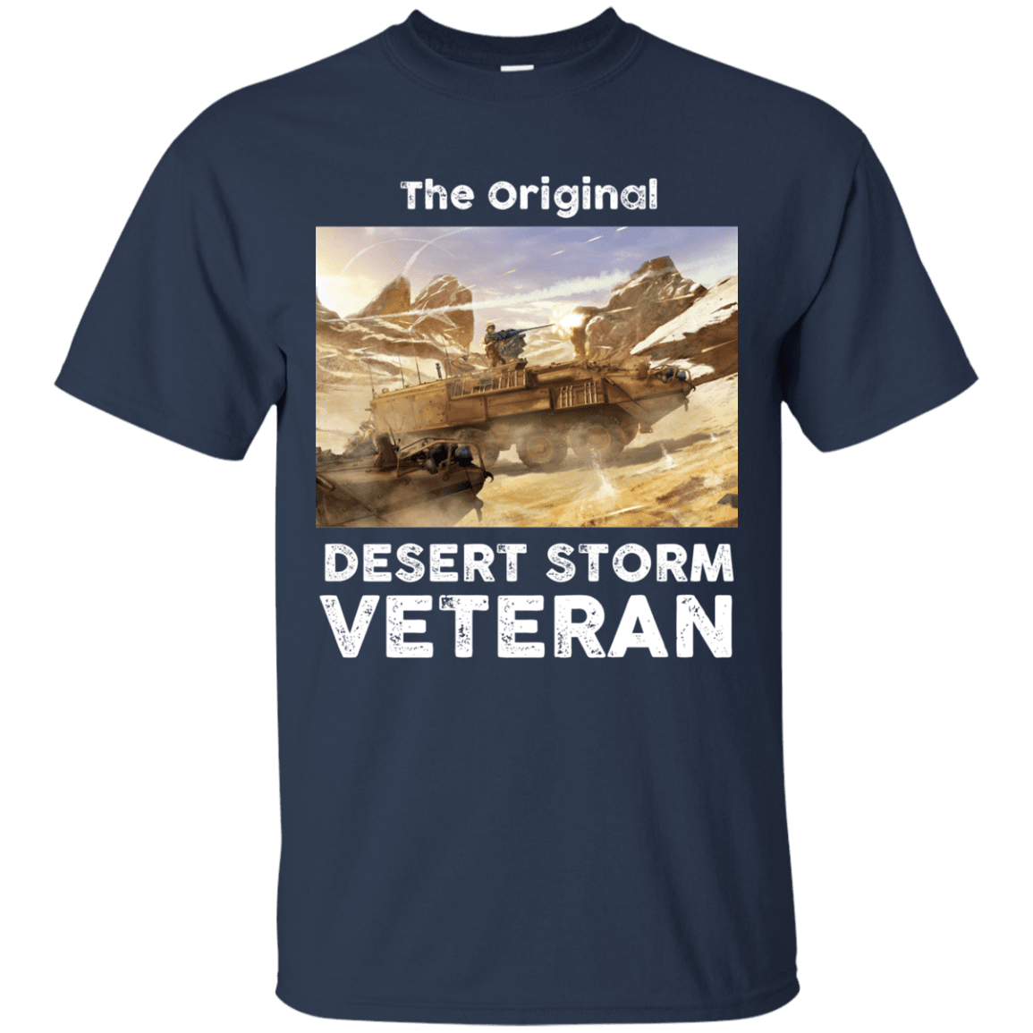 Military T-Shirt "The Original Desert Storm Veteran Men" Front-TShirt-General-Veterans Nation