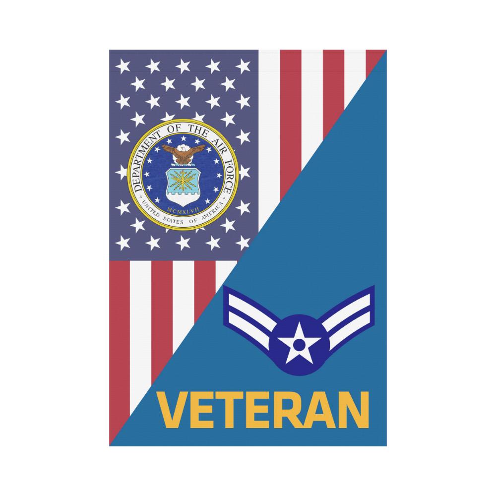 US Air Force E-3 Airman First Class A1C Veteran House Flag 28 inches x 40 inches Twin-Side Printing-HouseFlag-USAF-Ranks-Veterans Nation