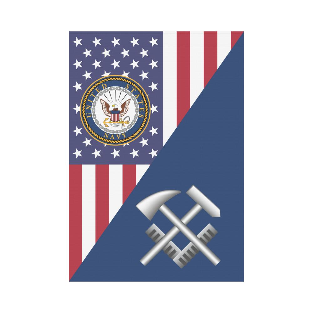 US Navy Hull Maintenance Technician Navy HT House Flag 28 inches x 40 inches Twin-Side Printing-HouseFlag-Navy-Rate-Veterans Nation
